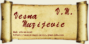 Vesna Mužijević vizit kartica